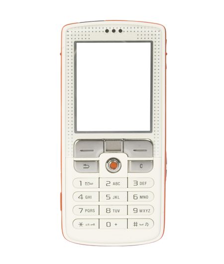 funky mobile phone with space for writing