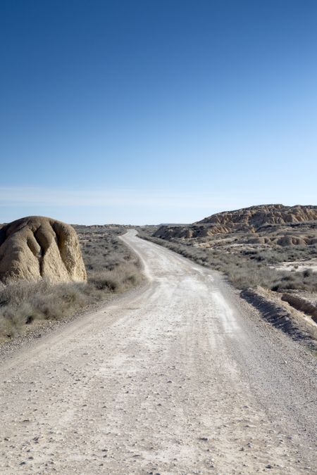 track-bardenas-reales-park-navarre-spain-555815950 Track in Bardenas Reales Park, Navarre, Spain