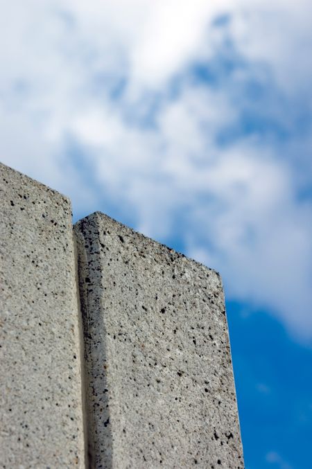 Concrete wall and sky