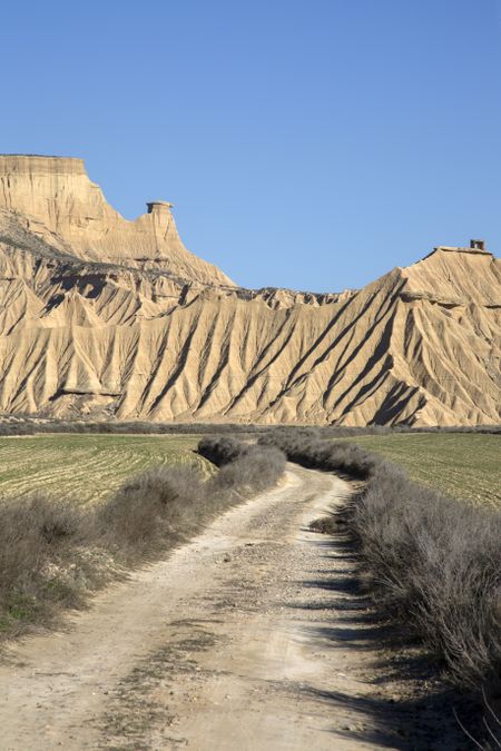 Track in Bardenas Reales Park; Navarre; Spain