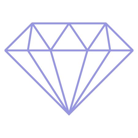 Vector illustration of diamond icon in purple color
