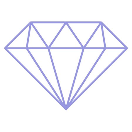 Vector illustration of diamond icon in purple color