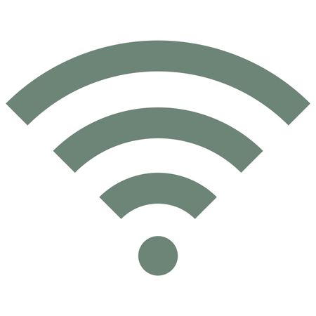 Vector illustration of wireless connection icon in grey