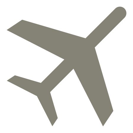 Vector Illustration of a brown jet plane icon