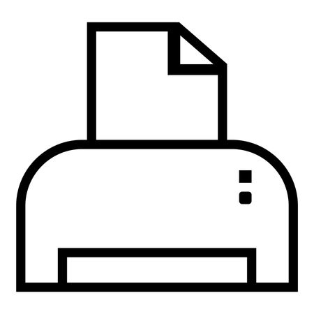Vector illustration of printer icon in black