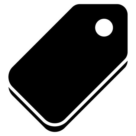Vector Illustration i black with a Tag Icon having a hole 
