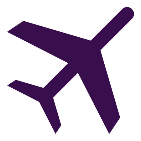 Vector Illustration with Violet Flight Icon
