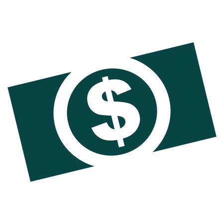 Vector Illustration with Green Money Icon
