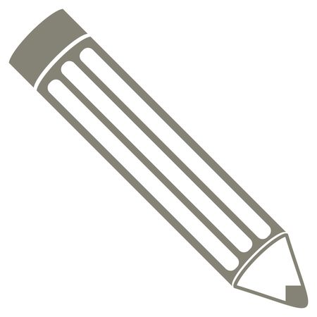 Vector Illustration with Gray Pencil Icon