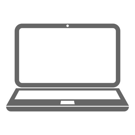 Vector Illustration with Gray Laptop Icon