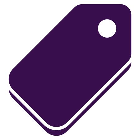 Vector Illustration with Violet Tag Icon
