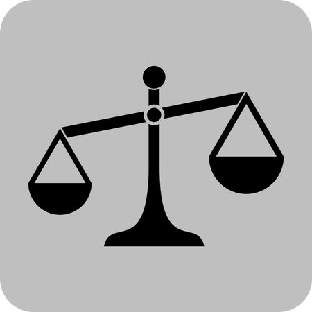 Vector Illustration with Justice Icon
