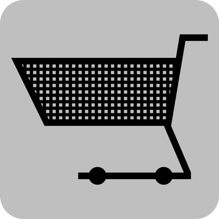 Vector Illustration with Shopping Cart Icon