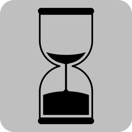 Vector Illustration with Sand Timer Icon
