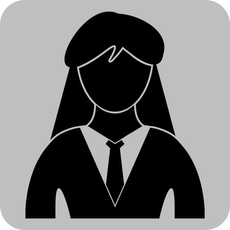 Vector Illustration with Lady Icon