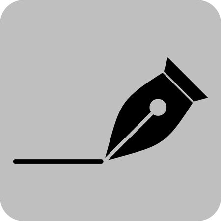 Vector Illustration with Pen Nip Icon
