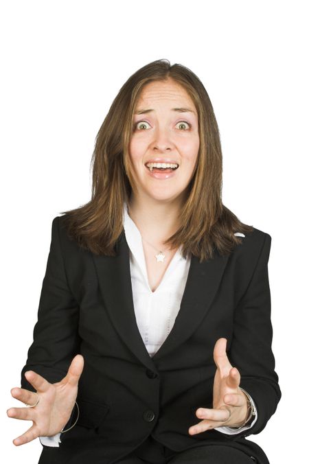 business woman very stressed