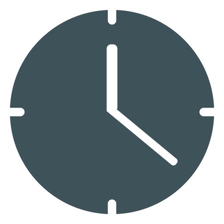 Vector Illustration with Gray Clock Icon
