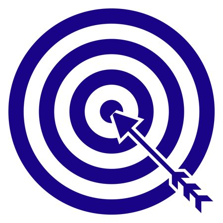 Vector Illustration with Blue Target Icon
