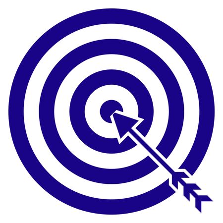 Vector Illustration with Blue Target Icon