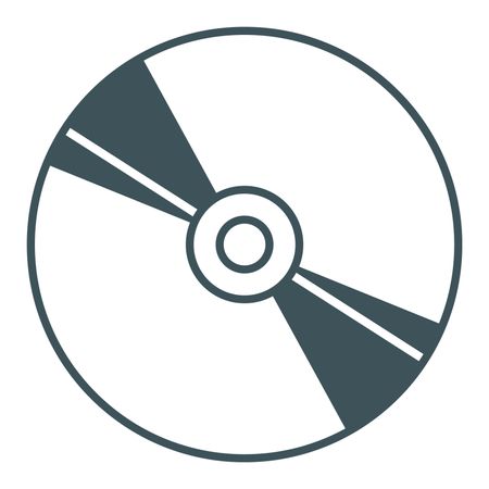 Vector Illustration icon of a CD IN gRAY cOLOR