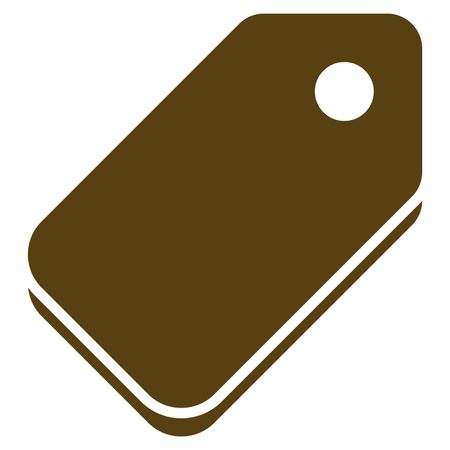 Vector Illustration with Brown Tag Icon

