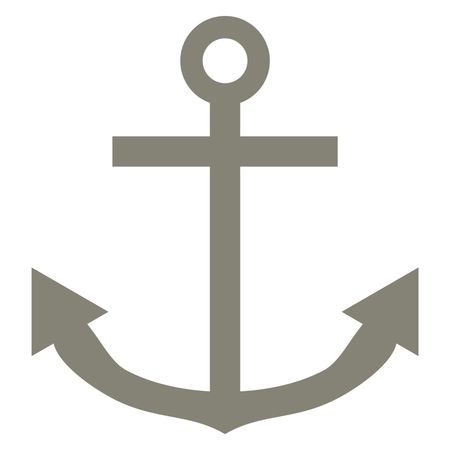 Vector Illustration with Gray Anchor Icon
