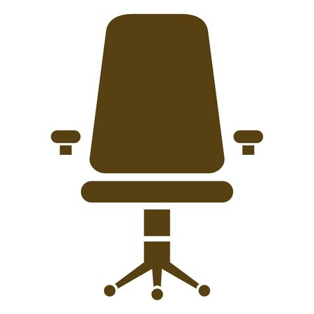 Vector Illustration with Brown Chair Icon