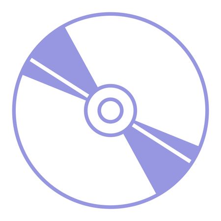 Vector Illustration with Purple CD Icon