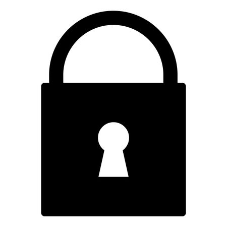 Vector illustration of large black lock icon