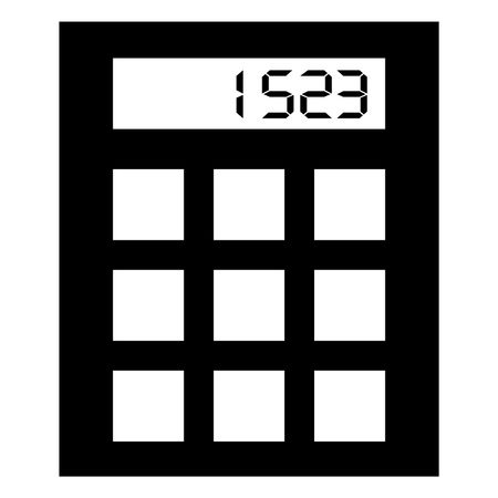 Vector illustration of large black calculator icon