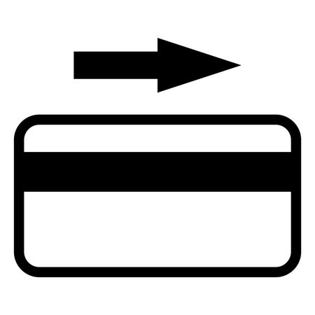 Vector illustration of black credit card icon