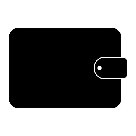 Vector illustration of large black wallet icon