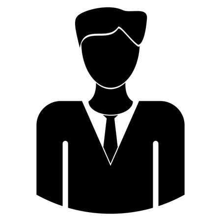 Vector Illustration with Gentle Man Icon