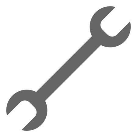 Vector Illustration with Gray Spanner Icon
