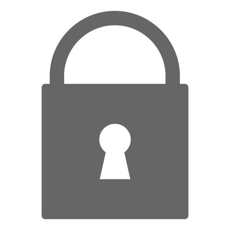 Vector Illustration with Gray Lock Icon

