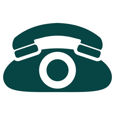 Vector Illustration with Green Telephone Icon
