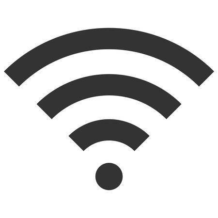 Vector Illustration with Black  Wifi Icon
