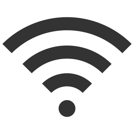 Vector Illustration with Black  Wifi Icon