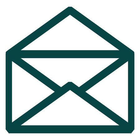 Vector Illustration with Green Mail Box Icon

