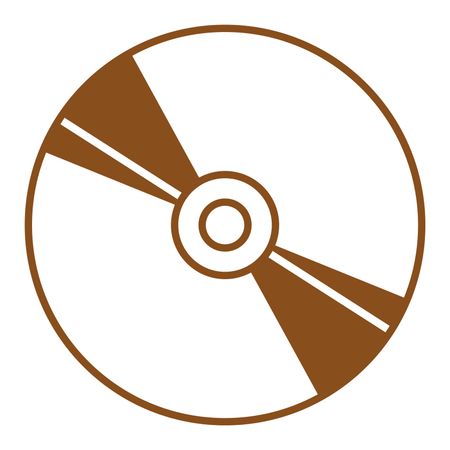 Vector Illustration with Brown CD Icon
