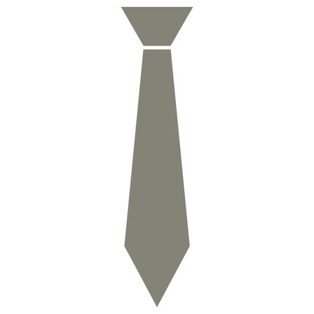Vector Illustration with Gray Tie Icon
