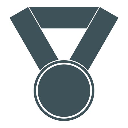 Vector Illustration with Gray Medal Icon
