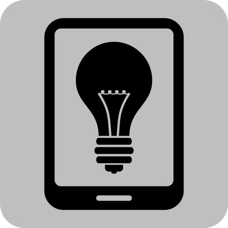 Vector Illustration with Smart Phone Light Icon