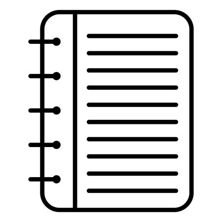 Vector Illustration with Note Book Icon