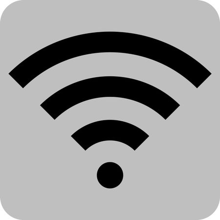 Vector Illustration of black Wifi Icon
