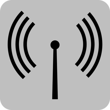 Vector Illustration of black Antenna Icon

