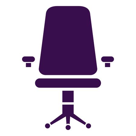 Vector Illustration with Violet Chair Icon