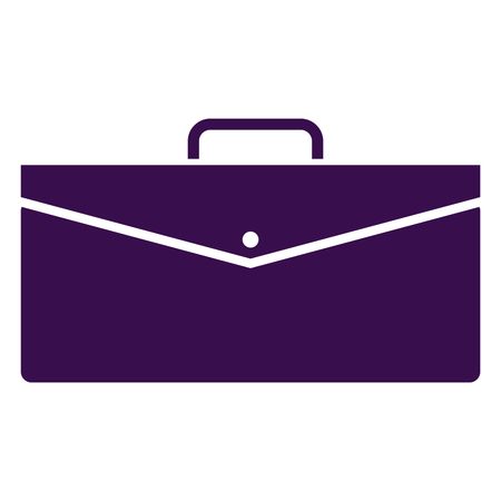 Vector Illustration with Violet Briefcase Icon
