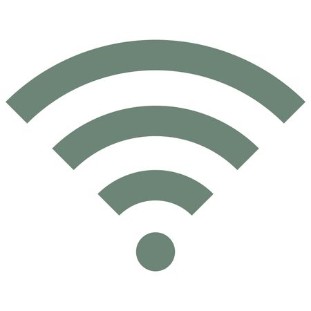 Vector Illustration with Green wifi Icon